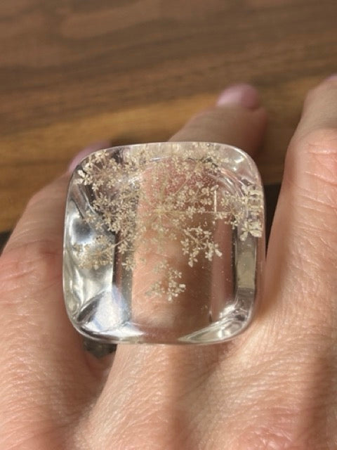 Cocktail Ring with Queen's Anne Lace