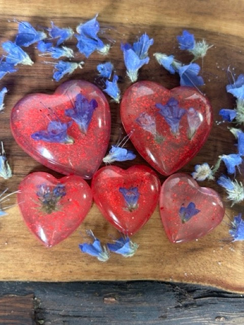 A Little Love with Viper's Bugloss Flowers and Pink Howlite Crystals - Small
