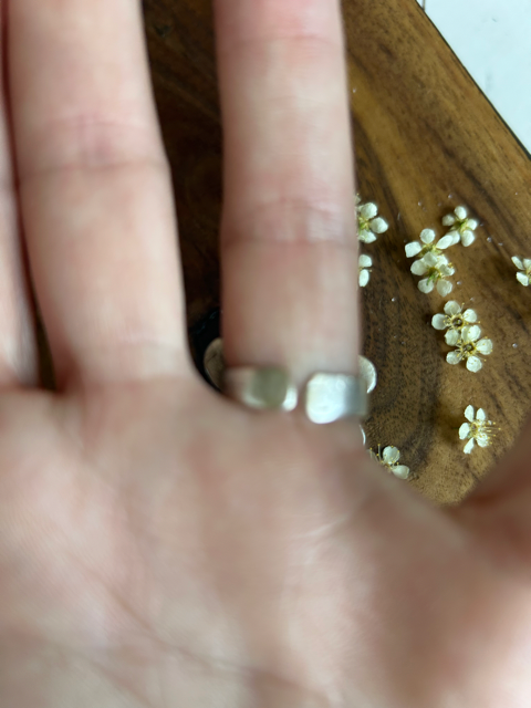 Flower Shape Ring with Chokeberry Flowers (adjustable)