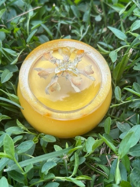 Butter and Eggs Flowers Storage Jar