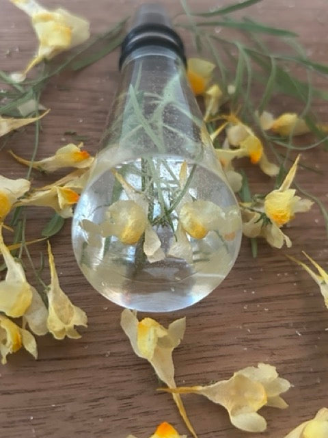 NEW Wine Stopper with Butter and Eggs Flowers