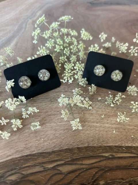 Earrings with Wild Carrot Flowers
