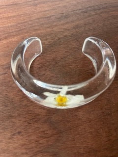 Cuff Bangle with Daisies