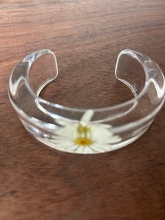 Cuff Bangle with Daisies