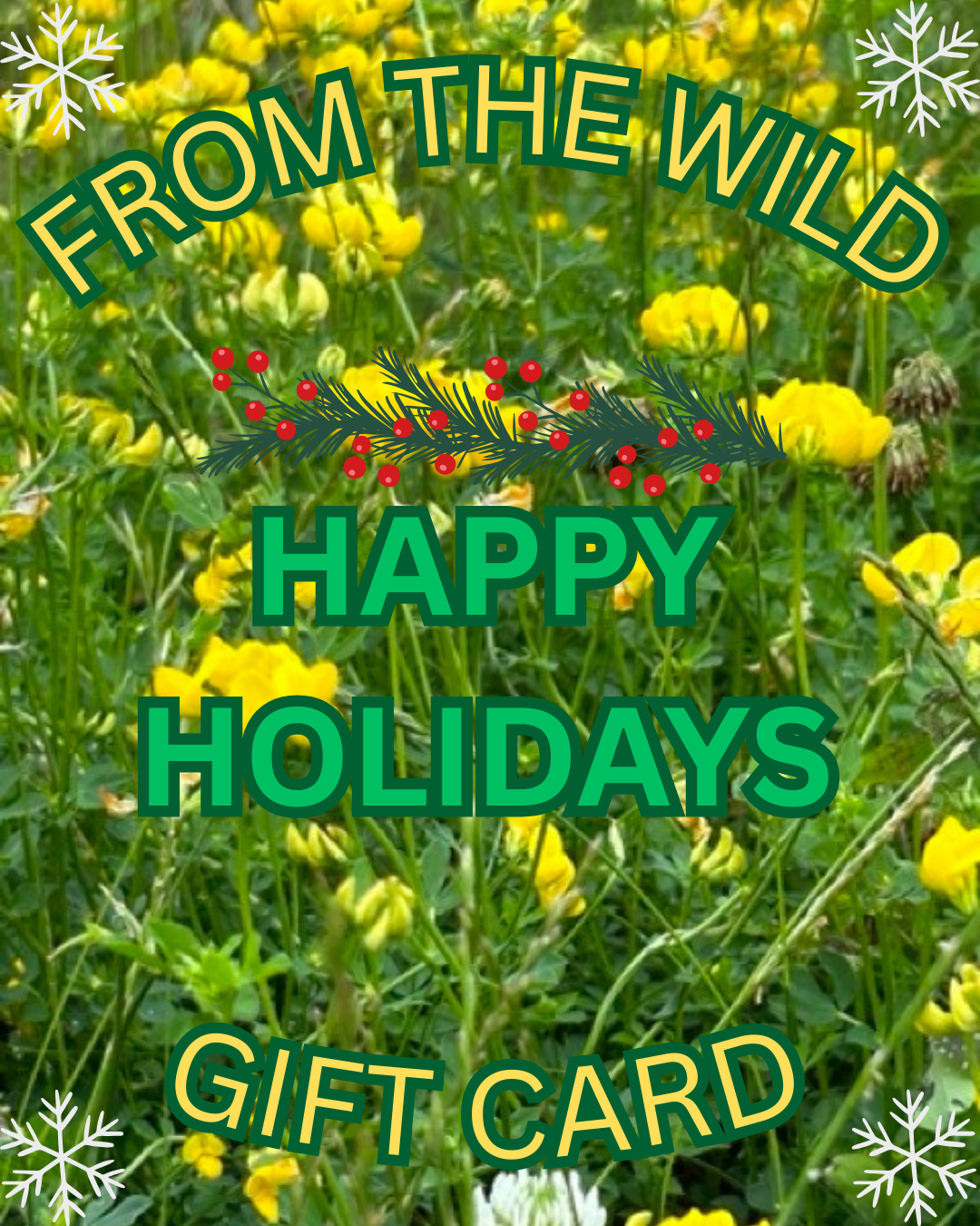 YELLOW HAPPY HOLIDAYS GIFT CARD