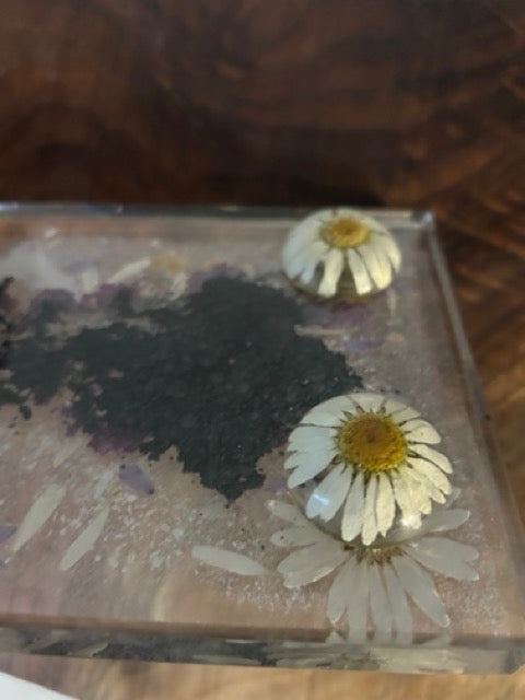Large Charcuterie Board with Daisies and Purple Loosestrife Petals