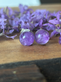 Earrings with Purple Loosestrife Petals
