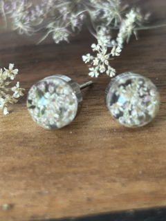 Earrings with Cow Parsley Flowers