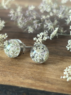 Earrings with Cow Parsley Flowers