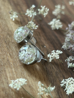 Earrings with Cow Parsley Flowers