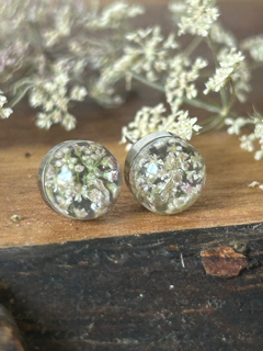Earrings with Cow Parsley Flowers