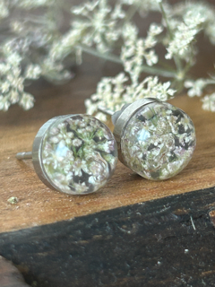 Earrings with Cow Parsley Flowers