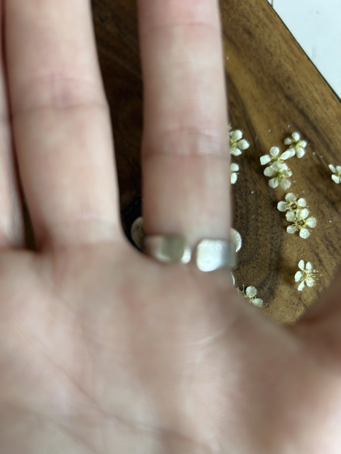 Flower Shape Ring with Chokeberry Flowers (adjustable)