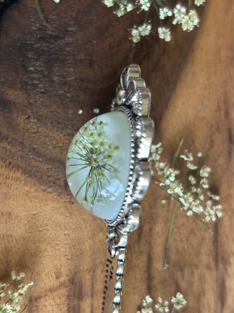 Metal Bookmark with Common Marsh Bedstraw Flowers