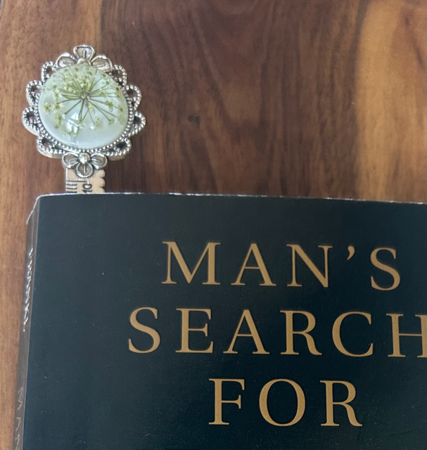 Metal Bookmark with Common Marsh Bedstraw Flowers