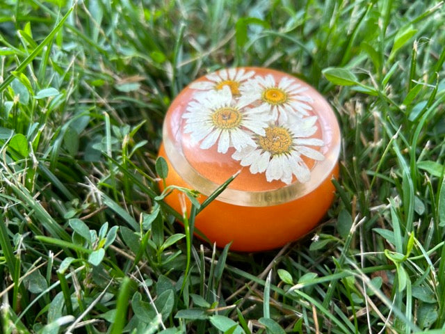 Small Storage Jar with Daisies