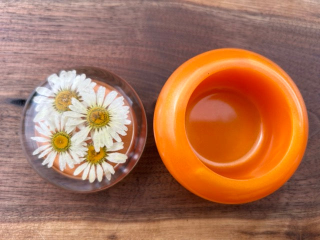 Small Storage Jar with Daisies