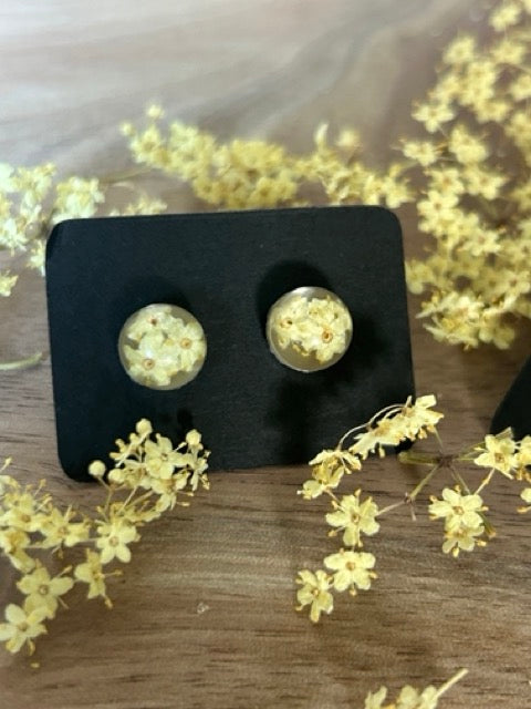 Earrings with Elderflower Blossoms