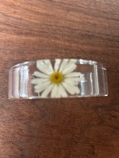 Cuff Bangle with Daisies