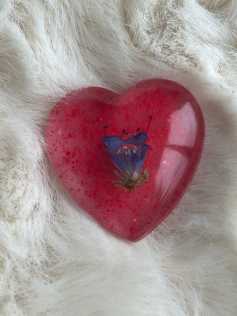 A Little Love with Viper's Bugloss Flowers and Pink Howlite Crystals - Small